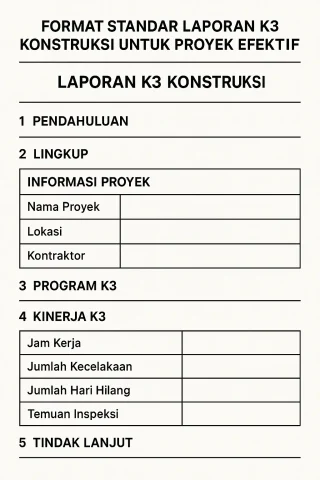 Format Standar Laporan K3 Konstruksi Untuk Proyek Efektif 1