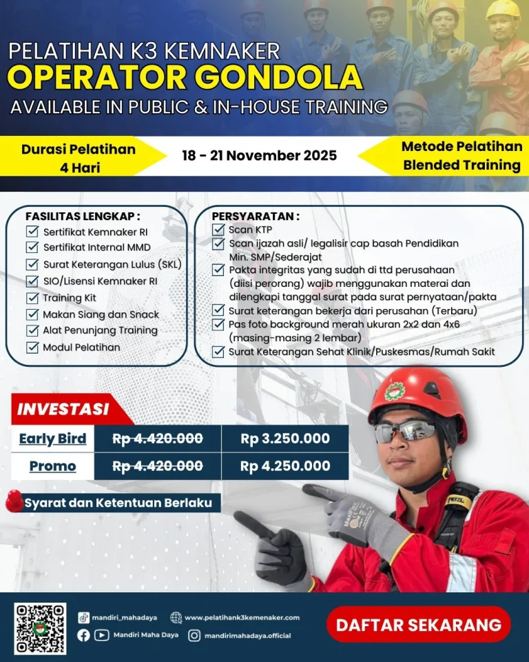Pelatihan Gondola 1 Operator Gondola