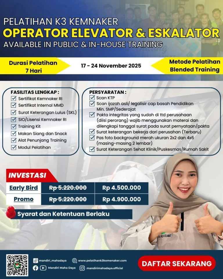 Pelatihan Operator Elevator & Eskalator