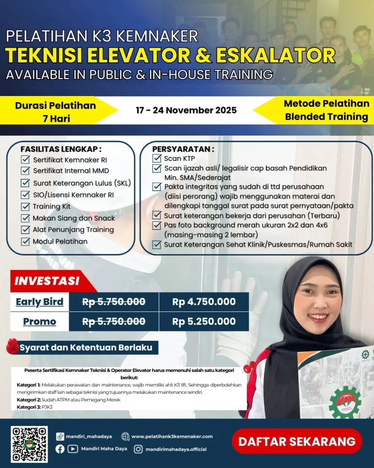 Pelatihan Teknisi Elevator & Eskalator