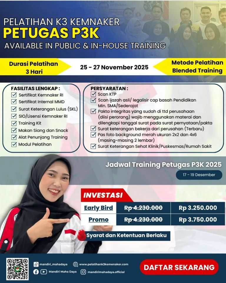 Pelatihan Petugas P3K Kemnaker 1 Petugas P3K November
