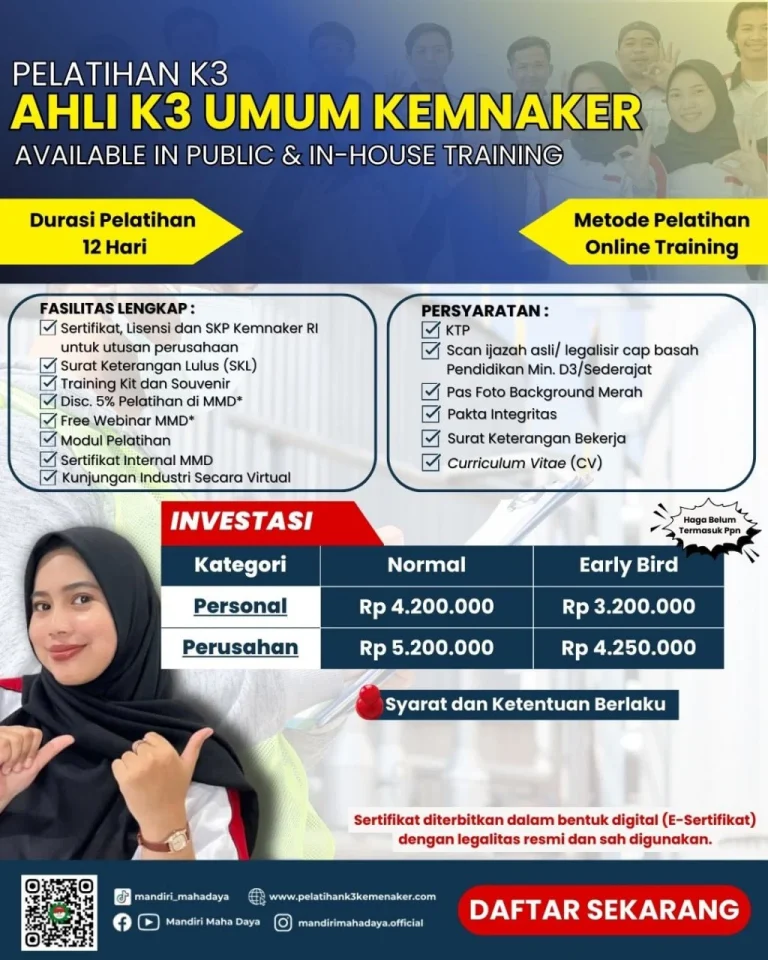 Ahli K3 Umum Kemnaker