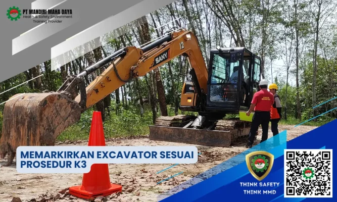 Memarkirkan Excavator