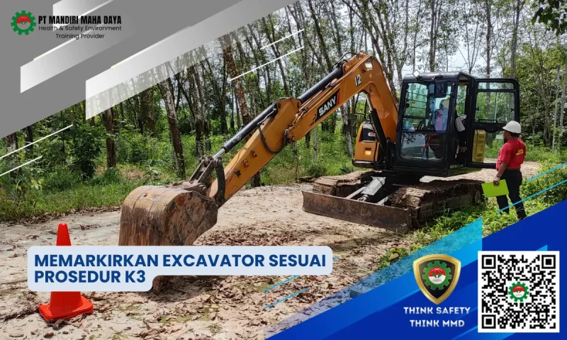 Memarkirkan Excavator