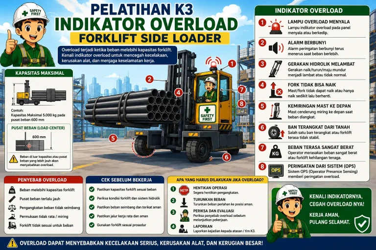 Indikator Overload Forklift Side Loader