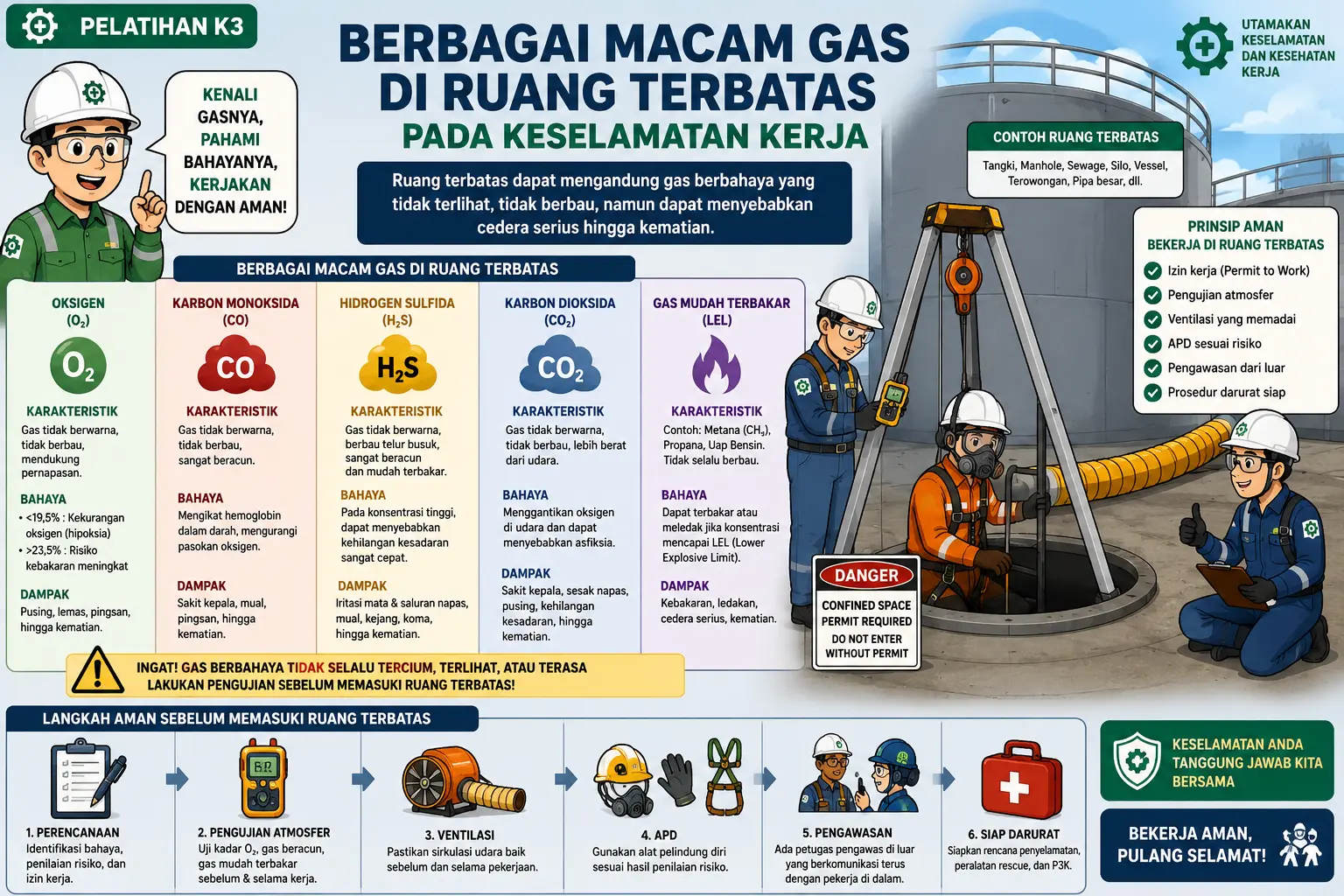 Berbagai Macam Gas di Ruang Terbatas