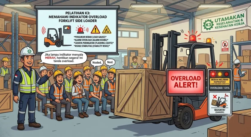 Indikator Overload Forklift Side Loader