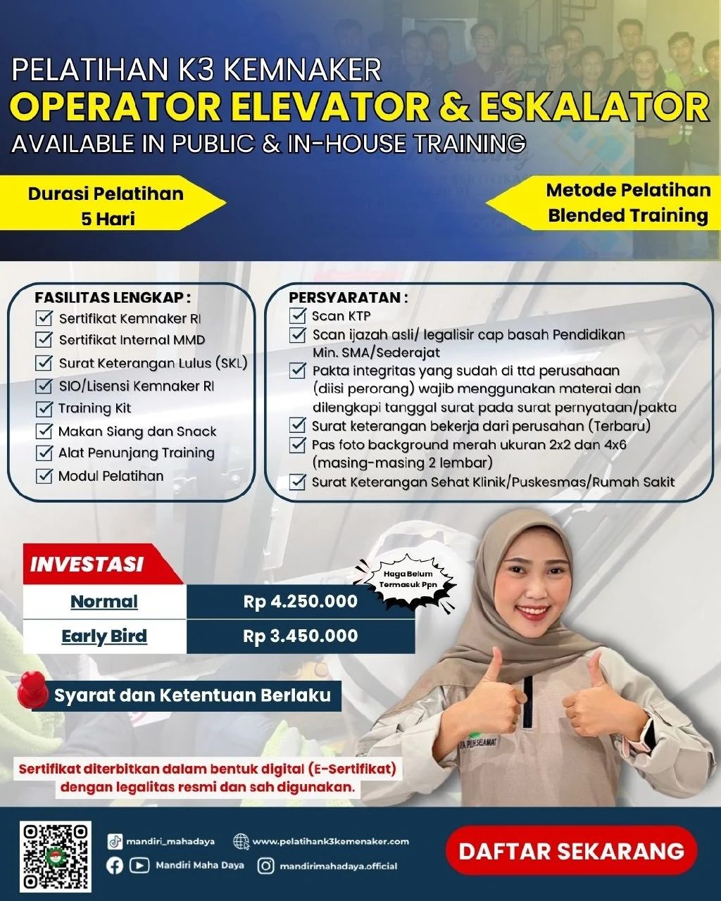 Pelatihan K3 Operator Elevator Dan Eskalator