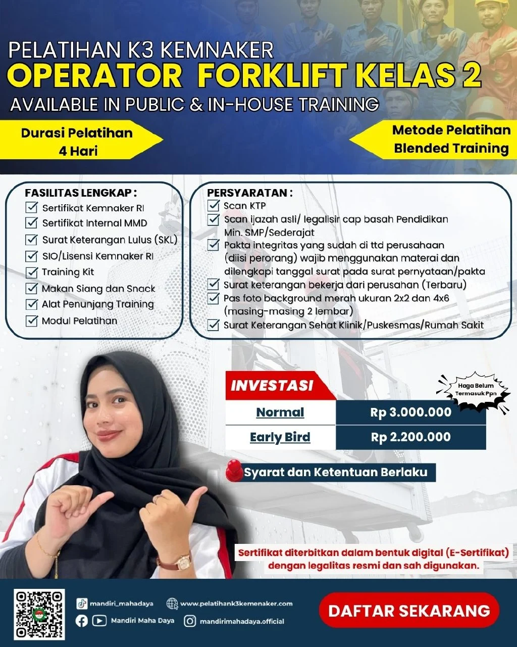 Pelatihan K3 Operator Forklift Kelas 2