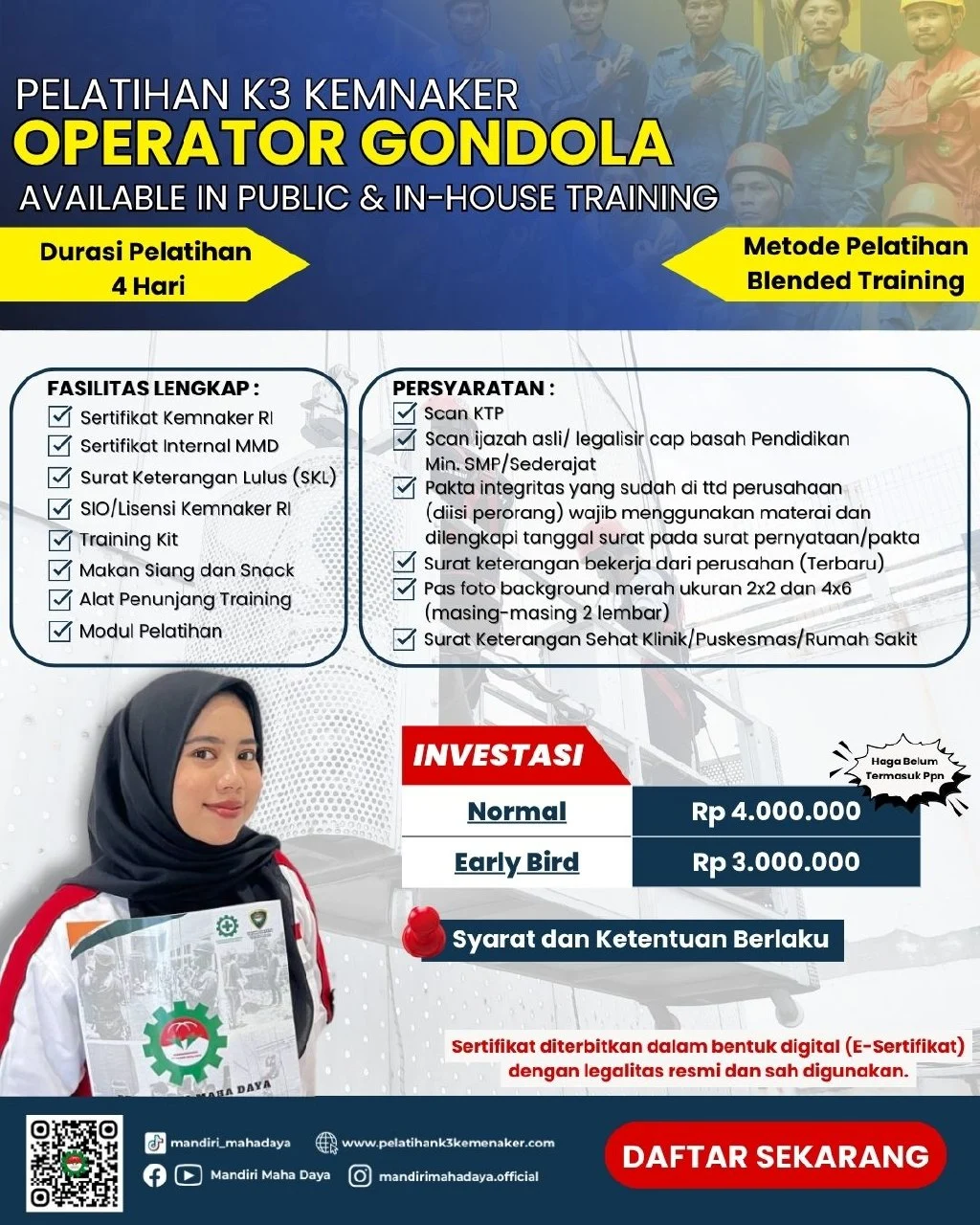 Pelatihan K3 Operator Gondola