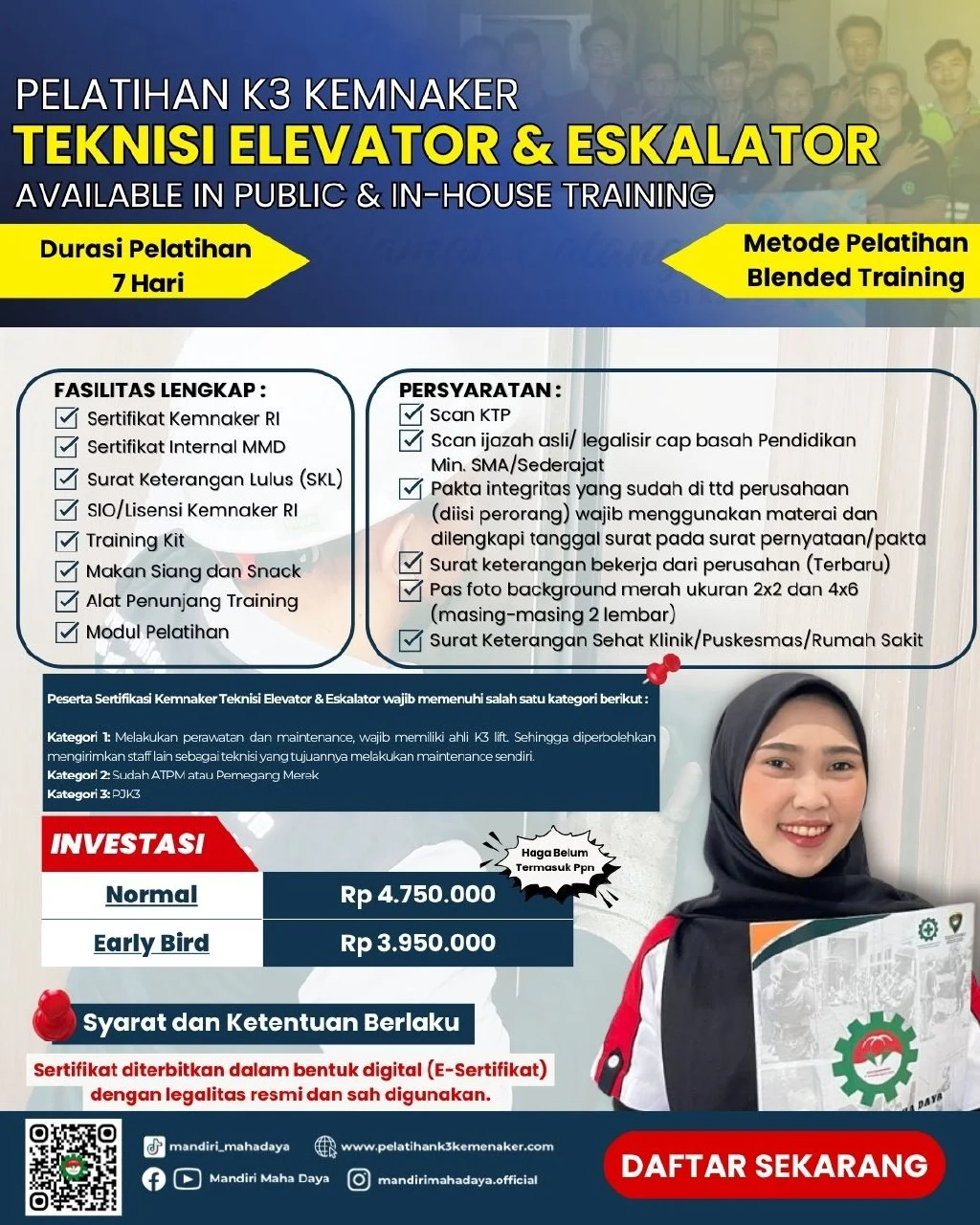 Pelatihan K3 Teknisi Elevator Dan Eskalator
