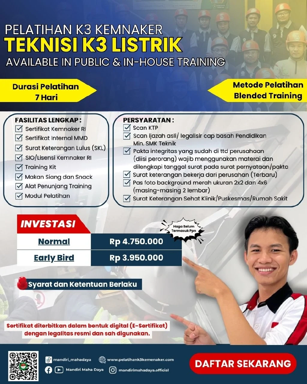 Pelatihan Teknisi K3 Listrik