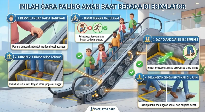 Inilah Cara Paling Aman Saat Berada di Eskalator