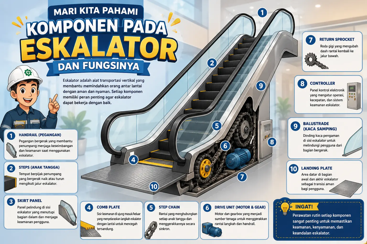 Komponen pada Eskalator