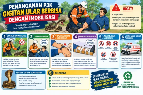 Penanganan P3K Gigitan Ular Berbisa