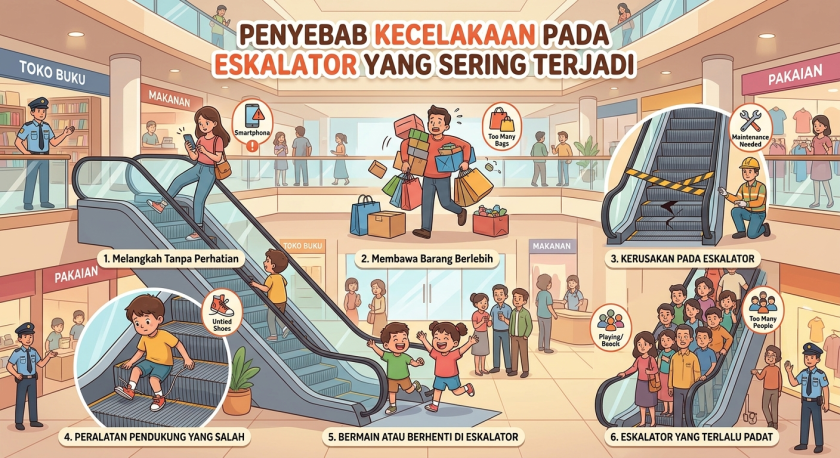 Penyebab Kecelakaan pada Eskalator